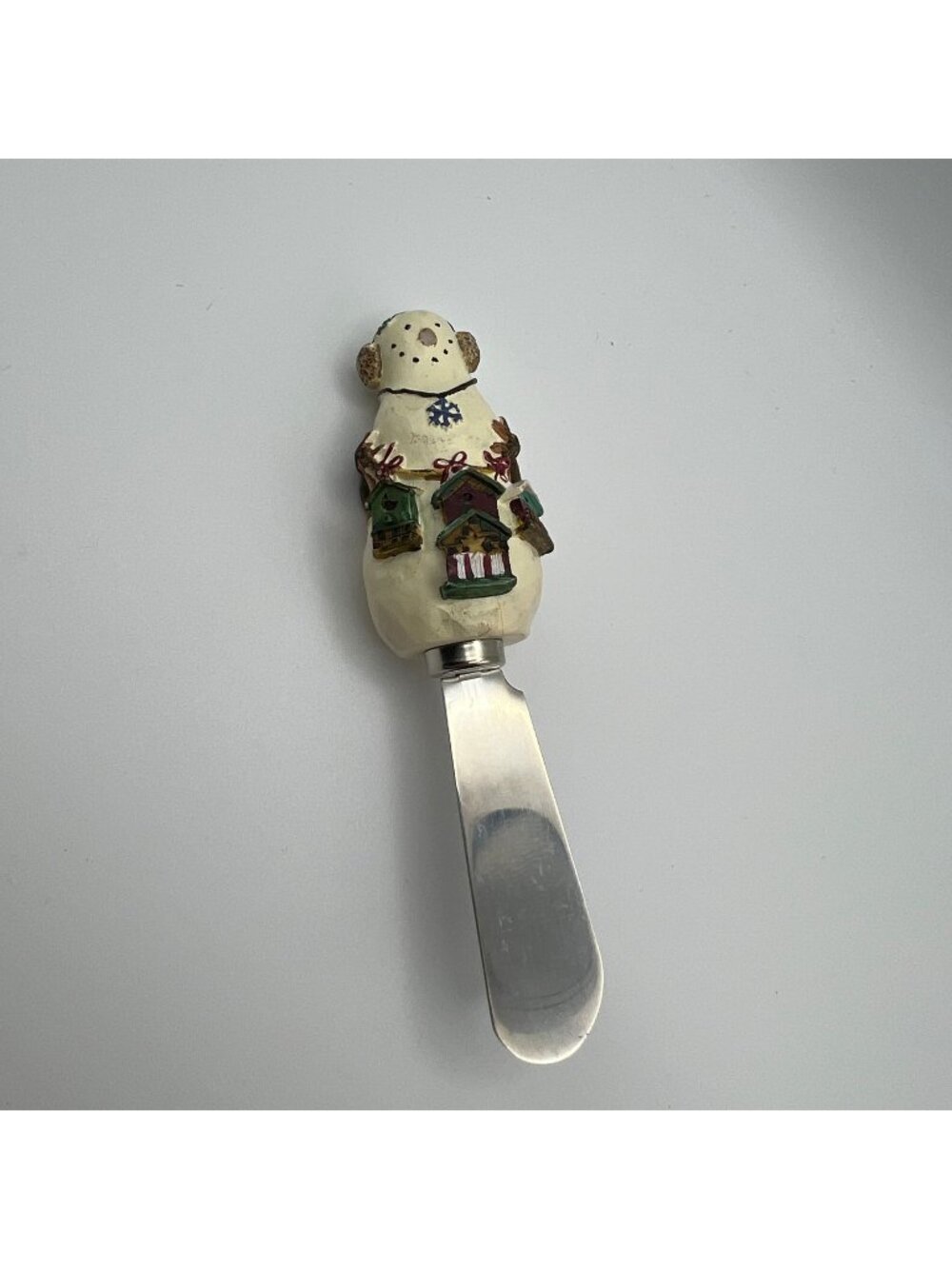 Snowman Handle Cheese Spreader By Boston Warehouse Stainless Steel Holiday Kitch